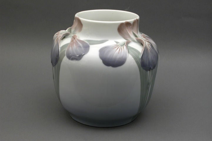 Swedish Art Nouveau Period Vase by Karl Lindstrom for Rorstrand, circa 1897-1910 In Excellent Condition In Chicago, IL