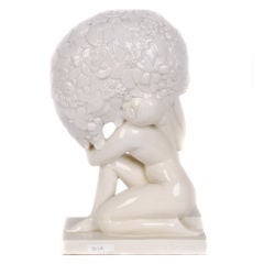 Early 20th Century Porcelain Lamp by G. Tribout 4