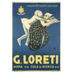 "G. Loreti," Italian Art Deco Period Candy Poster by MAGA, 1923 3