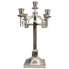 Austrian Secessionist Period Silver Candelabra, circa 1905 2