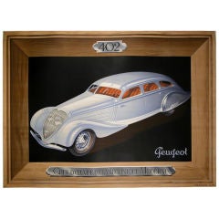 French Art Deco Period Poster for Peugeot, 1937 8