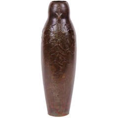 Swedish Art Nouveau Period Bronze Vase by Hugo Elmquist ca. 1908