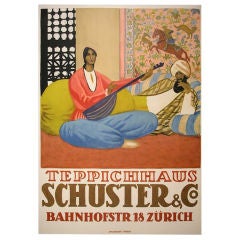 Swiss Art Deco Period Carpet Store Poster by Emil Cardinaux, 1924 11