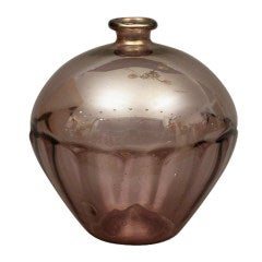 Antique Italian Iridized Amethyst Glass Vase by Vittorio Zecchin