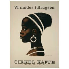 Original Vintage Danish Poster by Sikkir Hansen, 1955 Original Vintage Danish Poster by Sikkir Hansen, 1955