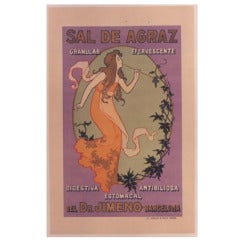Spanish Art Nouveau Period Pharmaceutical Poster, c. 1900