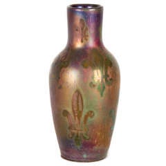 Small French Art Nouveau Period Ceramic Vase by Massier, c. 1900