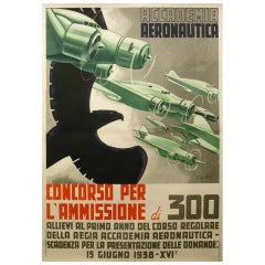 Italian Futurist Period Aviation Poster by Alberto Mastroianni, 1936 9