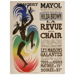Rare original French Jazz Age Poster by Jean Mercier