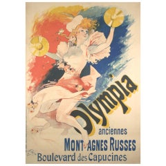 Original French Belle Epoque Period Poster by Jules Cheret