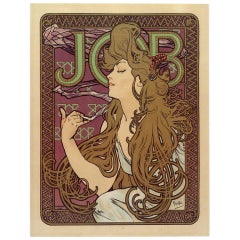 Original Art Nouveau Period Poster by Alphonse Mucha