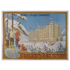 Original French Winter Sports Poster by Faria, c. 1911, 46 x 62