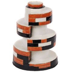 Belgian Art Deco Period Ceramic Vase by Boch Freres Keramis, circa Late 1920s 7