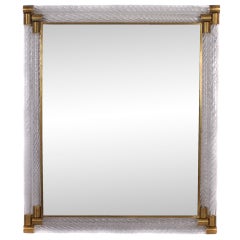 Unique Handcrafted Italian Mirror by Barovier and Toso, 1950s