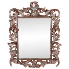 Florentine Carved Gilt Wood Framed Mirror, 18th C.