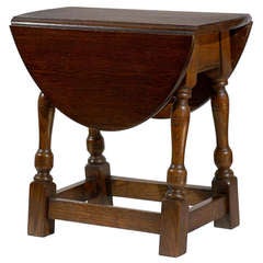 English Swivel Top Drop Leaf Table circa 1900