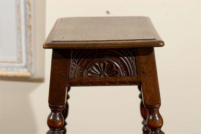 Circa 1850 Lovely English Oak Joint Stool 2