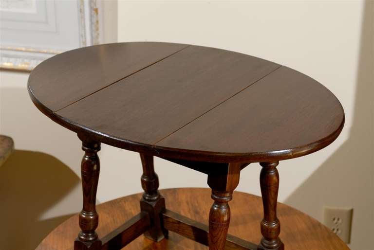 English Swivel Top Drop Leaf Table circa 1900 4