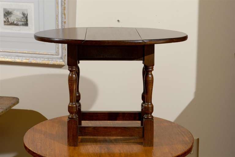 English Swivel Top Drop Leaf Table circa 1900 2