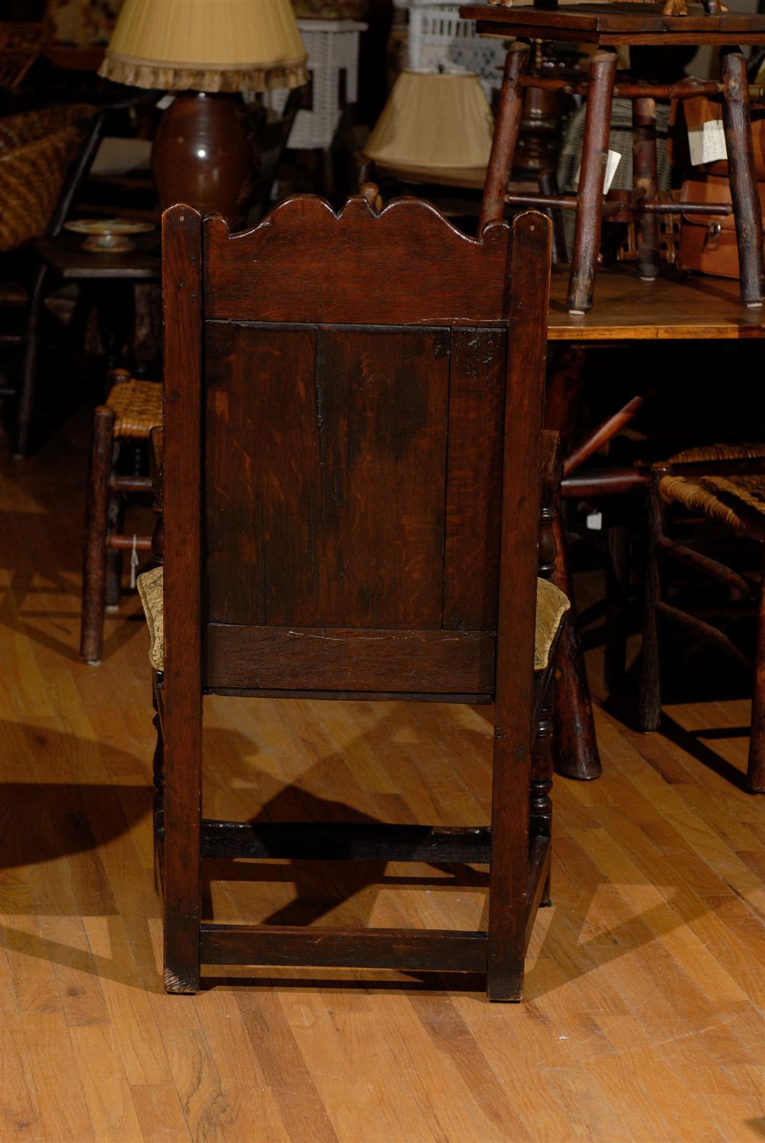 18th Century English Joined Armchair with Wonderful Inlay For Sale 2