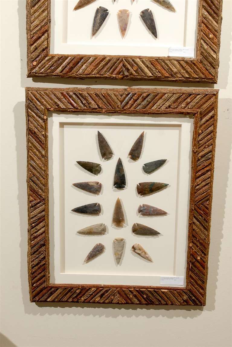 Contemporary Arrowhead Collection in Hand Crafted Frames