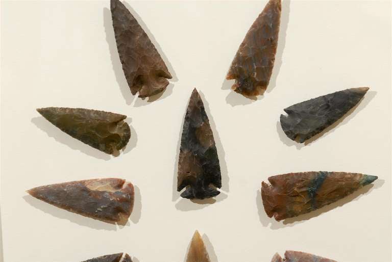 American Arrowhead Collection in Hand Crafted Frames