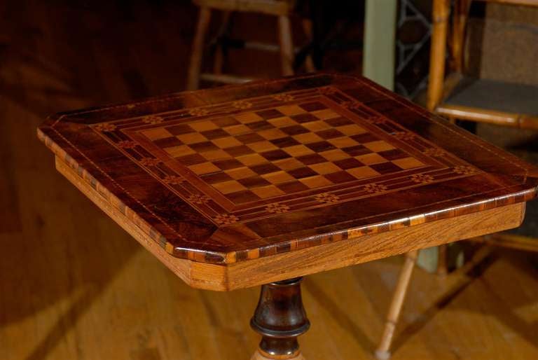 Wood Late 19th Century Chess Table For Sale