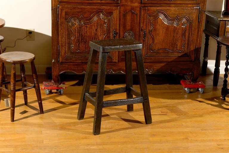 Wonderful English Country Stool C1850 For Sale 3