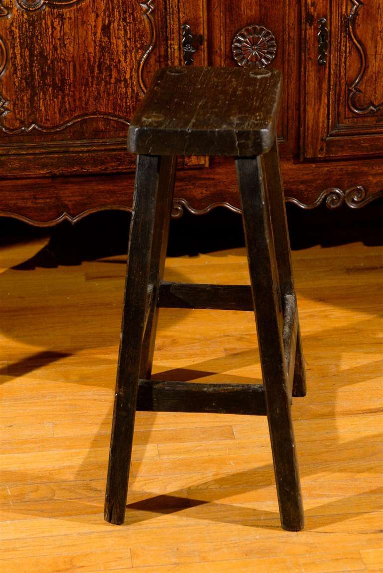 Wonderful English Country Stool C1850 For Sale 1