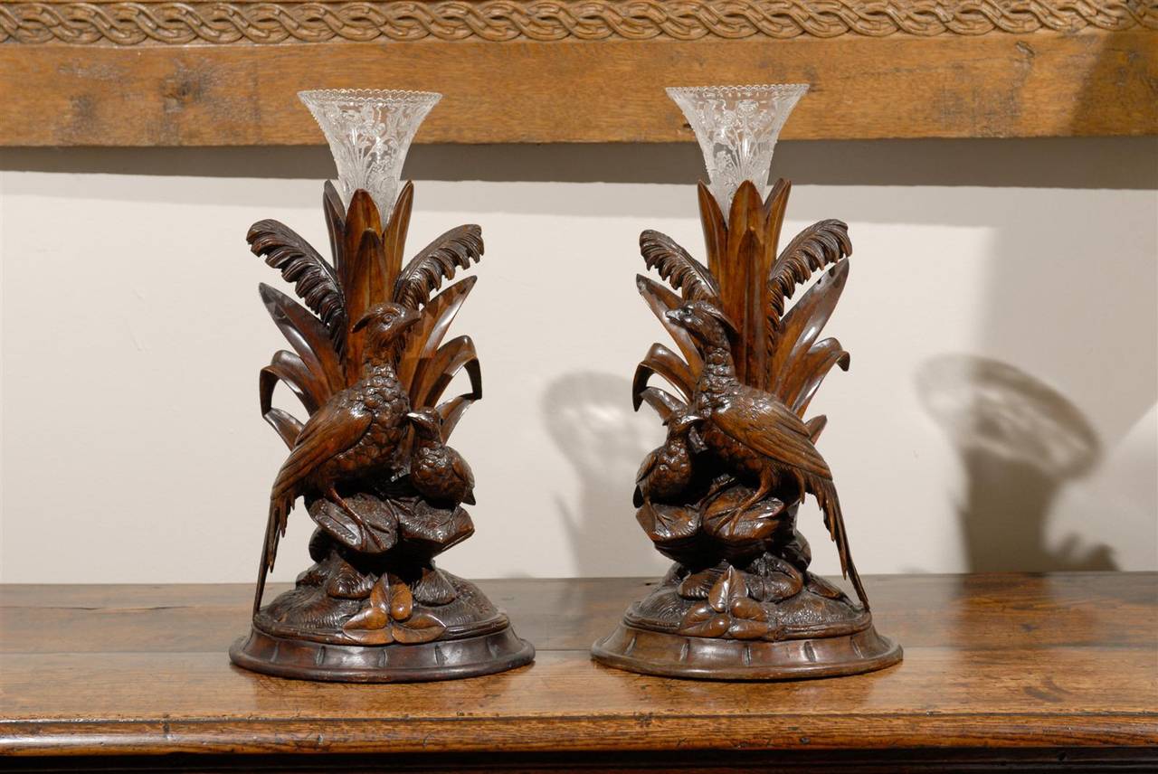 Black Forest was very popular in the Victorian time, the Swiss began carving the linden wood figures in the early 19th century. They made most of them for the tourist trade. These are very well carved with great attention to the detail of the
