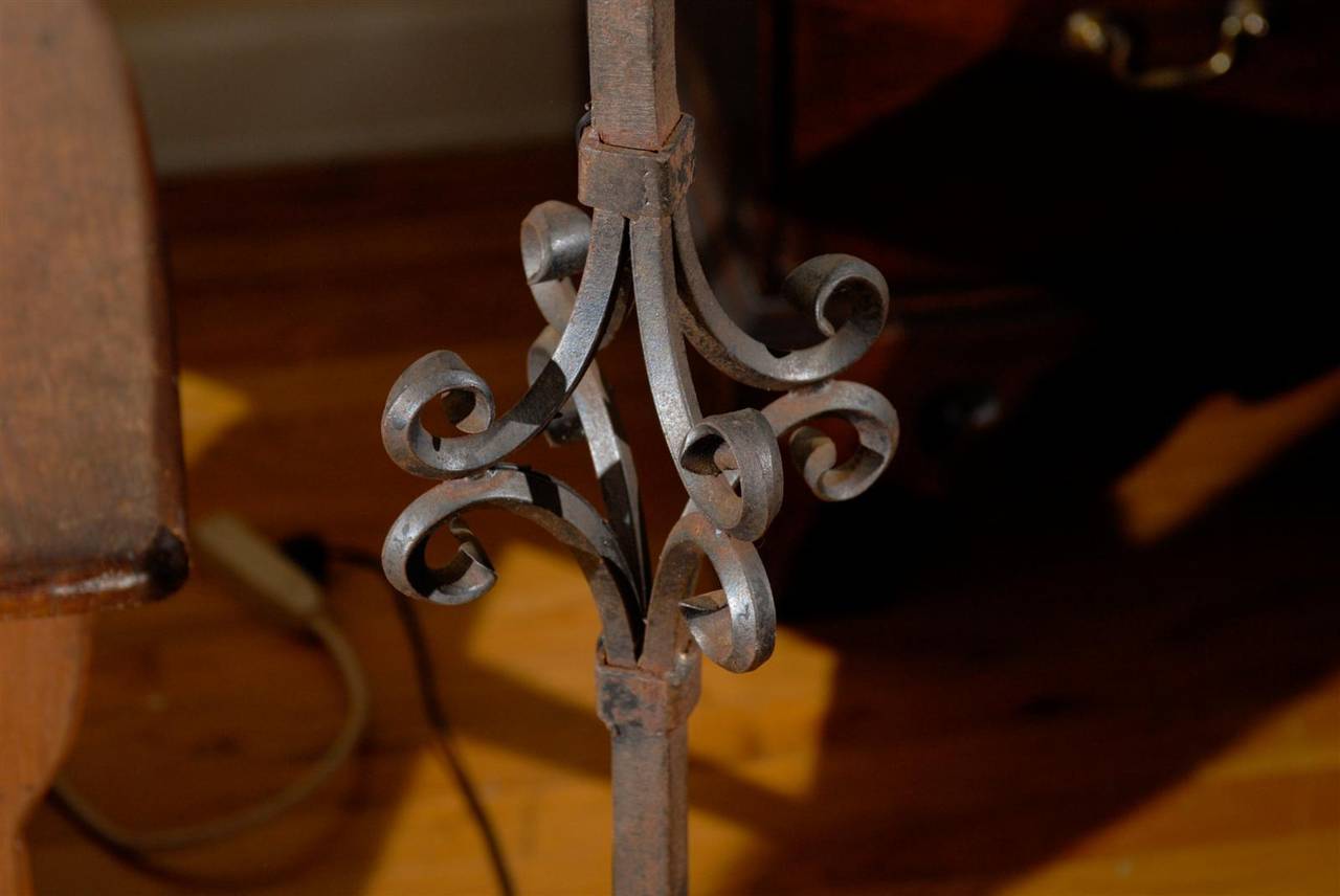 Iron Lamp from a 19th Century Torchiere 1