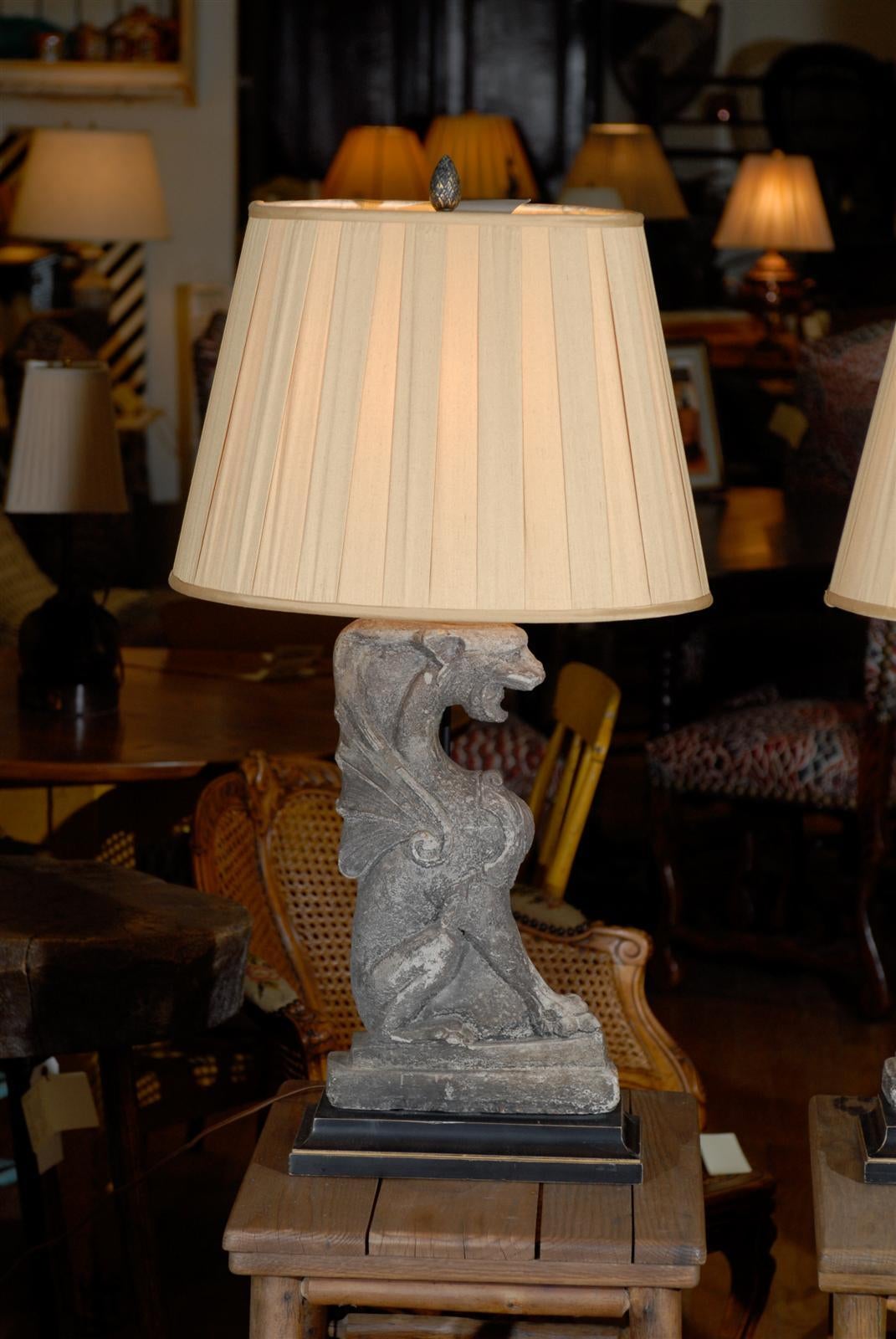 19th Century Wonderful Architectural Elements Made into Lamps For Sale