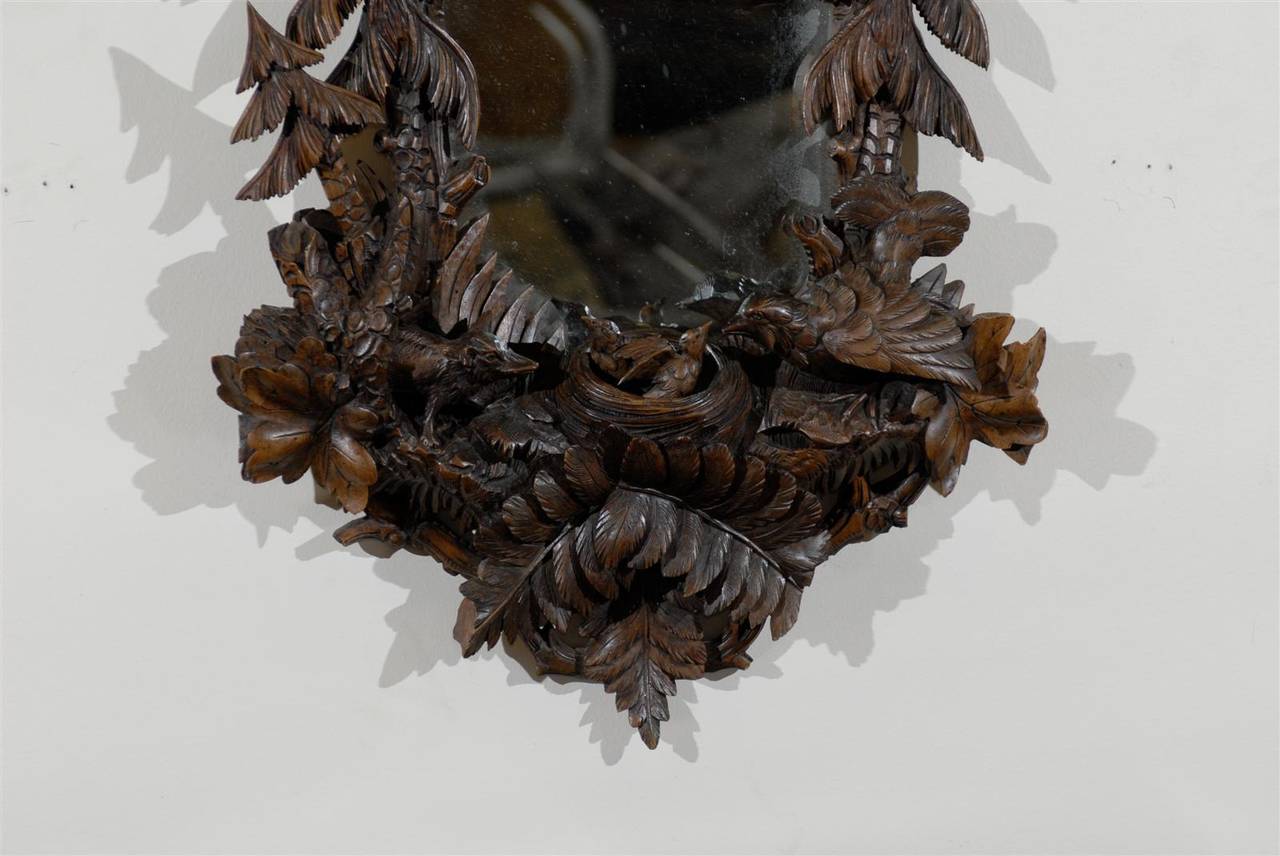Fantastic Black Forest Mirror, 19th Century 1