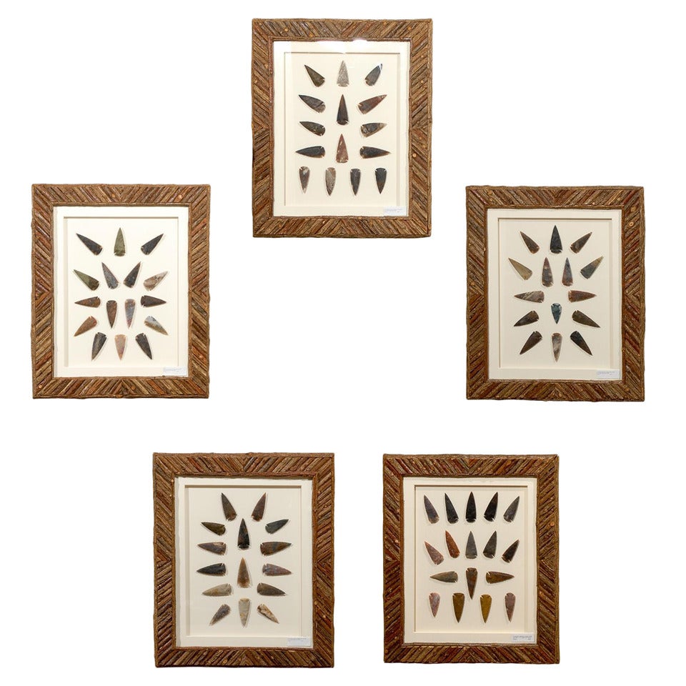 Arrowhead Collection in Hand Crafted Frames