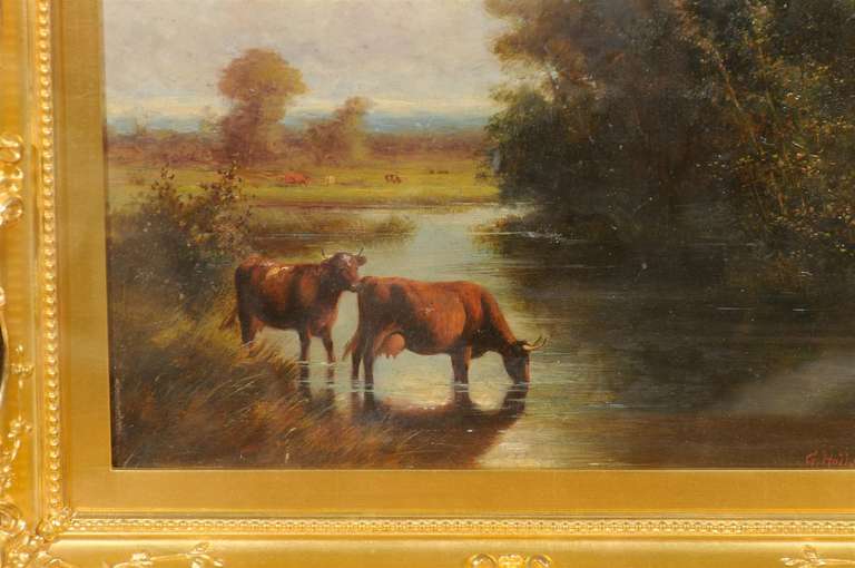 19th Century Oil Painting In Excellent Condition In Atlanta, GA