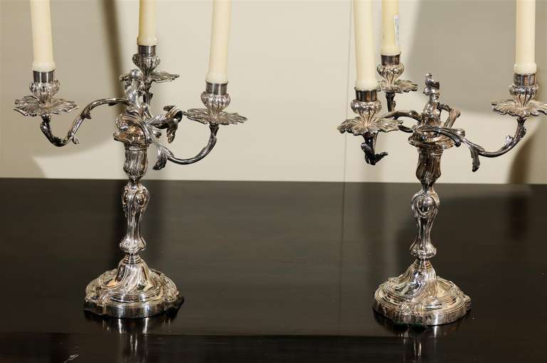 Pair of Rococo Style Candelabra 3