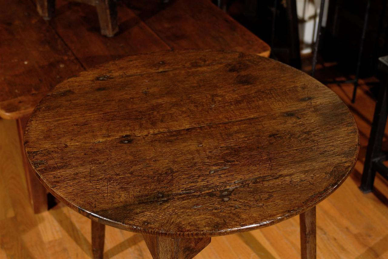 Late 18th Century English Oak Cricket Table 3