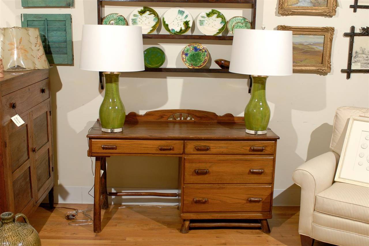 Old Hickory Desk and Chair at 1stDibs