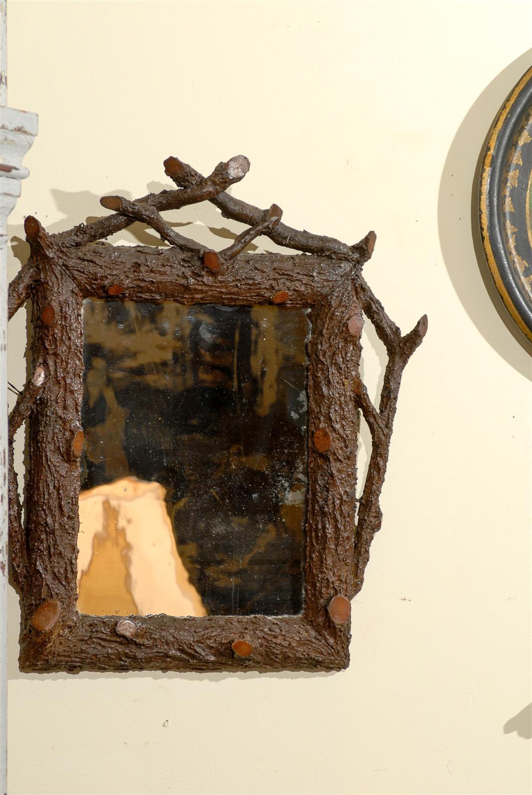 Early Black Forest Mirror, circa 1850-1890 In Good Condition In Atlanta, GA