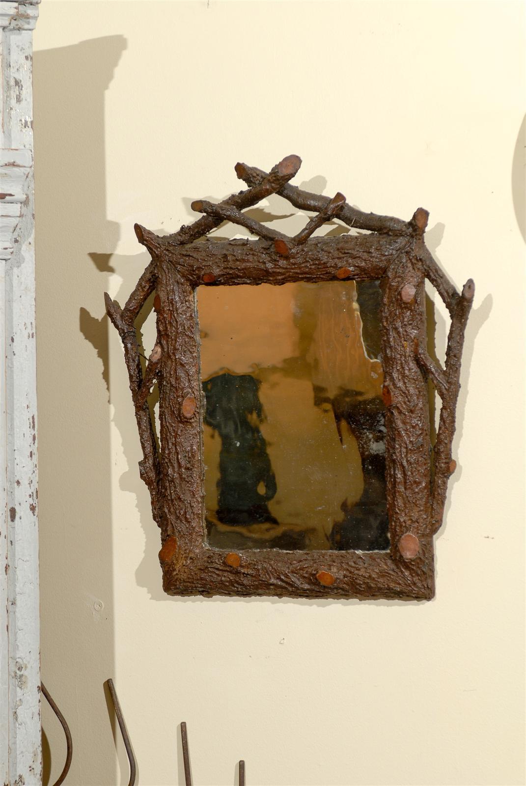 Early Black Forest Mirror, circa 1850-1890 2