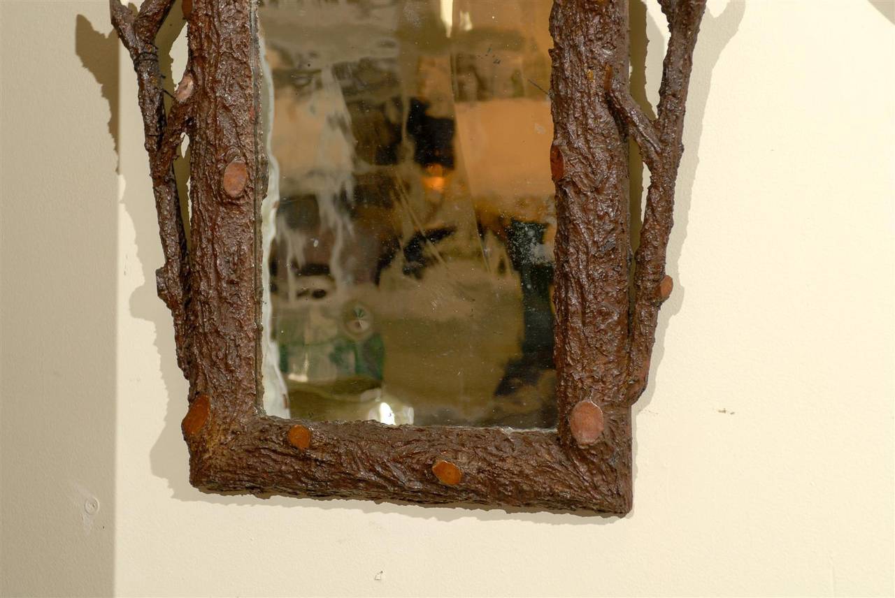 Carved Early Black Forest Mirror, circa 1850-1890
