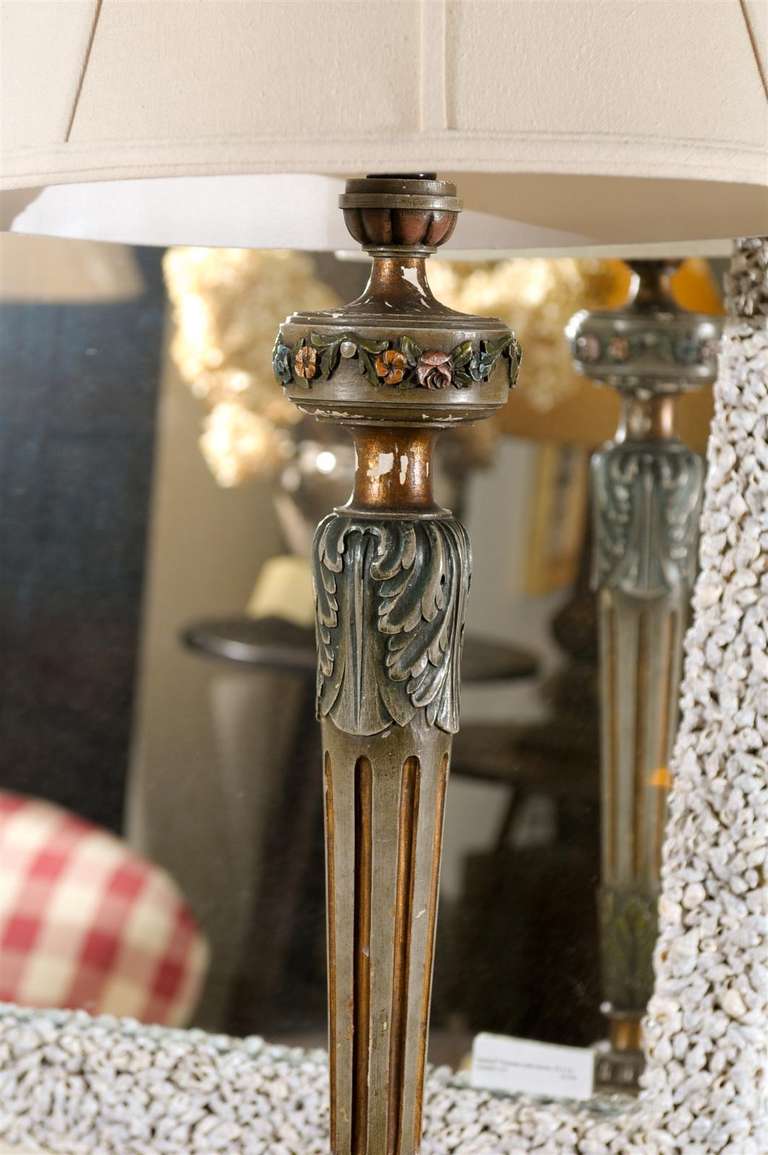 English Carved Lamp, circa 1900 1