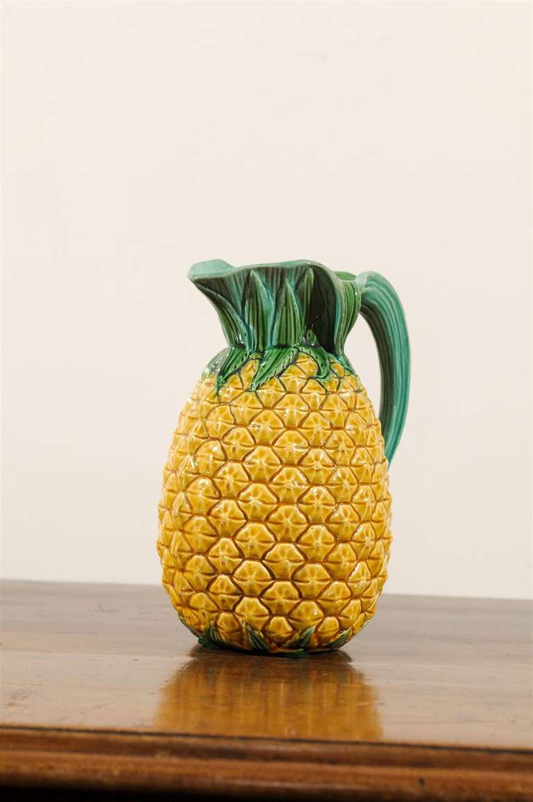Minton Majolica Pineapple Pitcher c. 1870's 1
