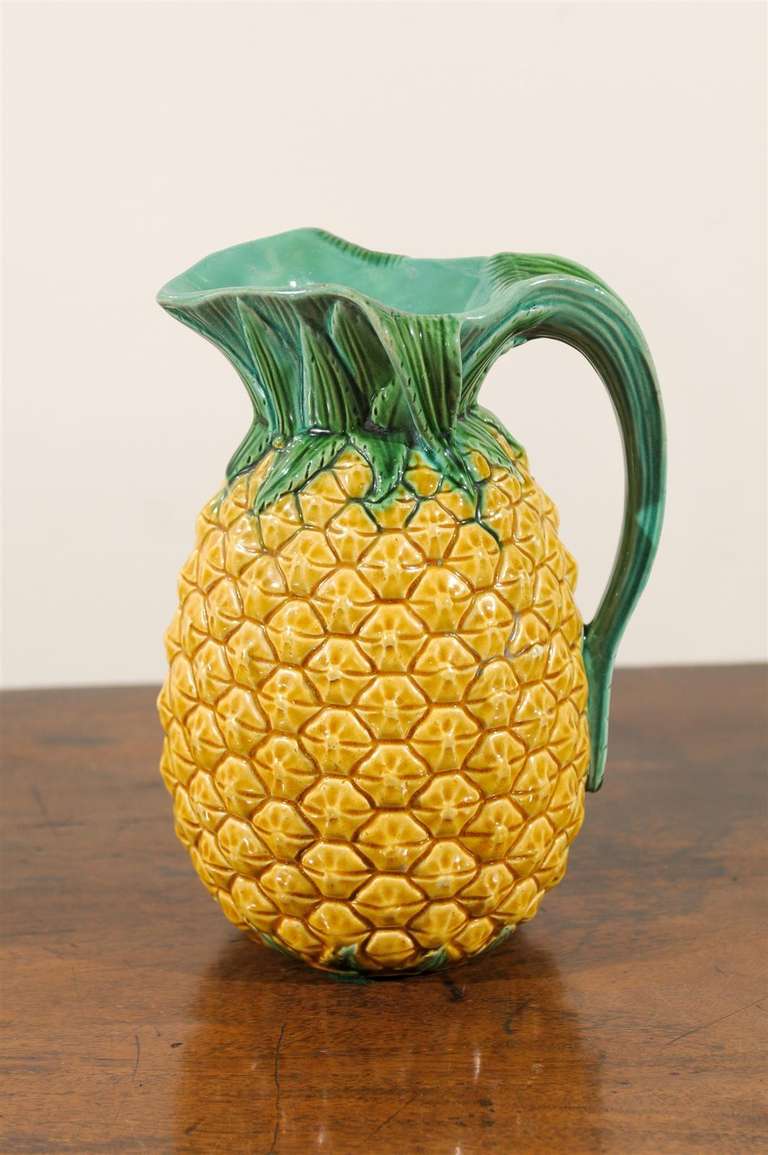 This is Minton majolica jug (as called in England). The markings are on the bottom.

Item # ms-105