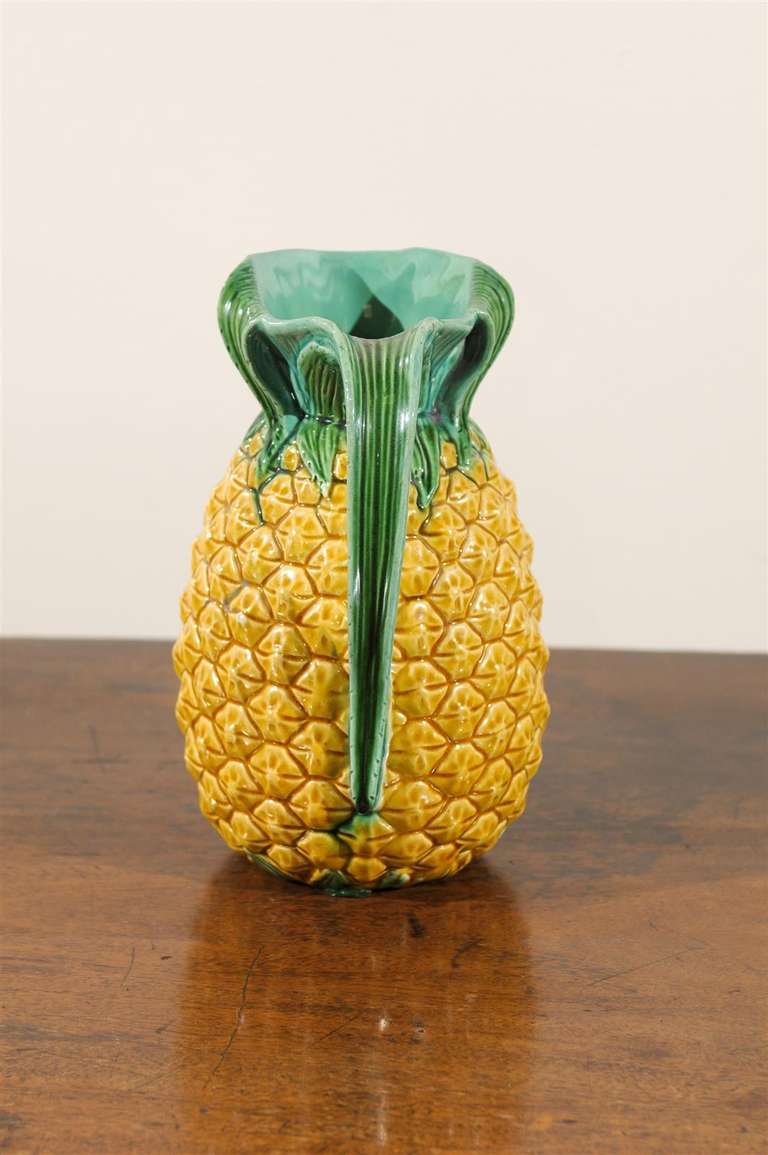 19th Century Minton Majolica Pineapple Pitcher c. 1870's