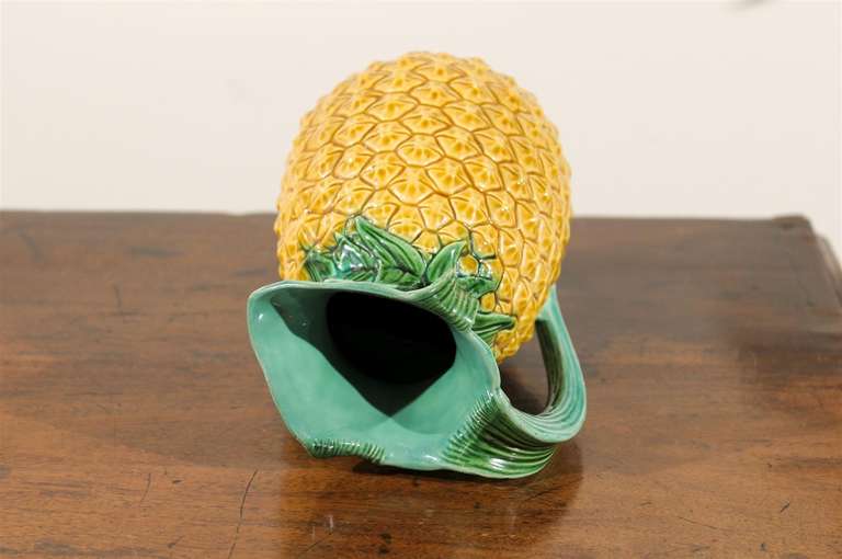 Pottery Minton Majolica Pineapple Pitcher c. 1870's