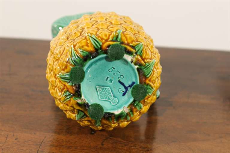 British Minton Majolica Pineapple Pitcher c. 1870's