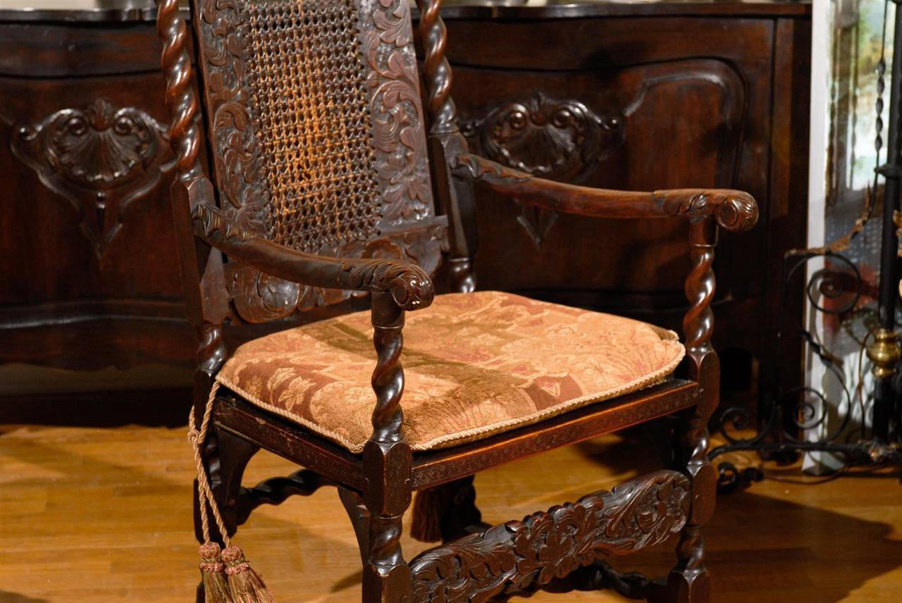 Cane  18th c Arm Chair For Sale
