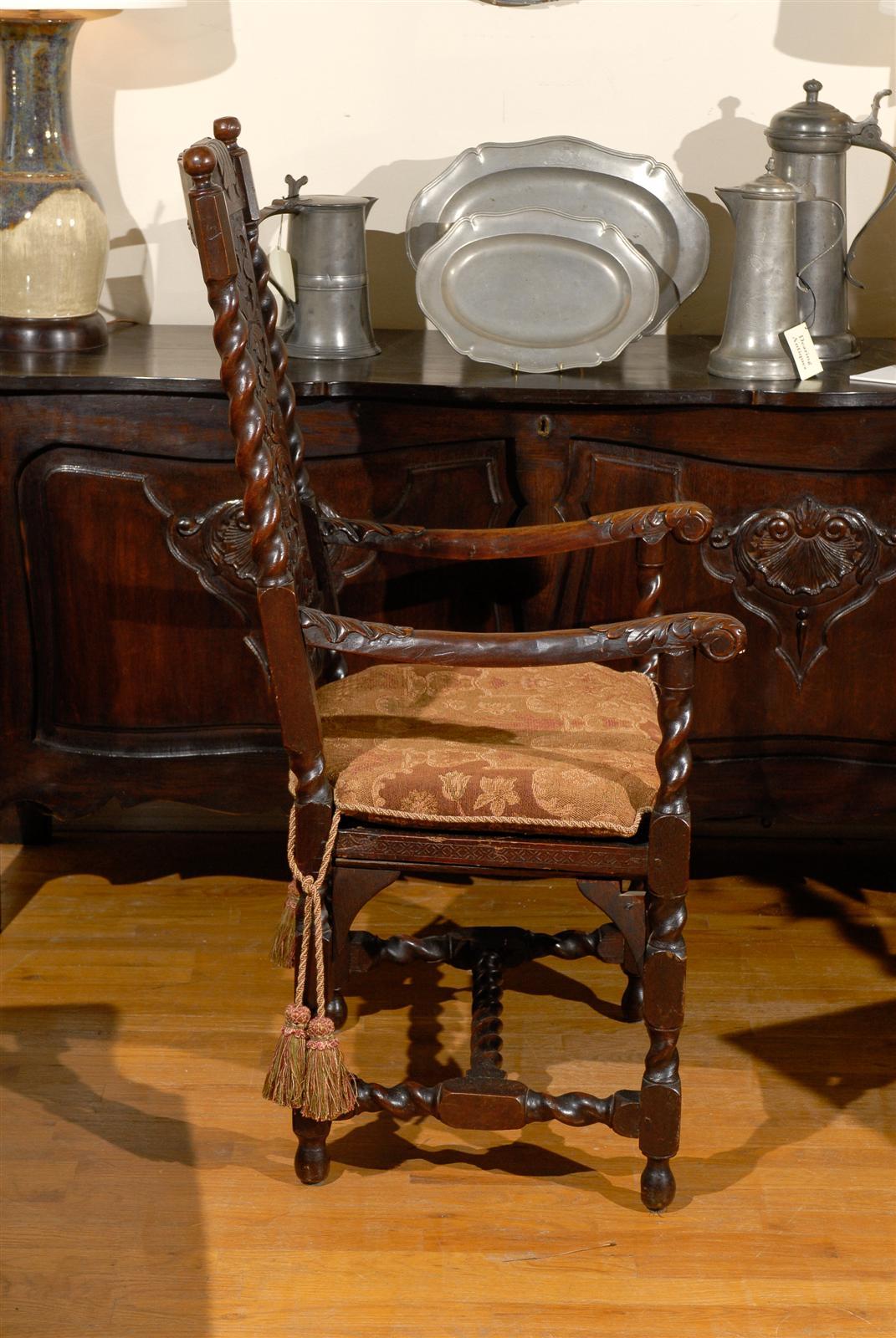English  18th c Arm Chair For Sale