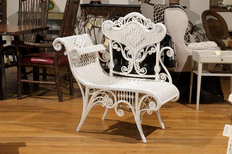 White Wicker Photographers Chair